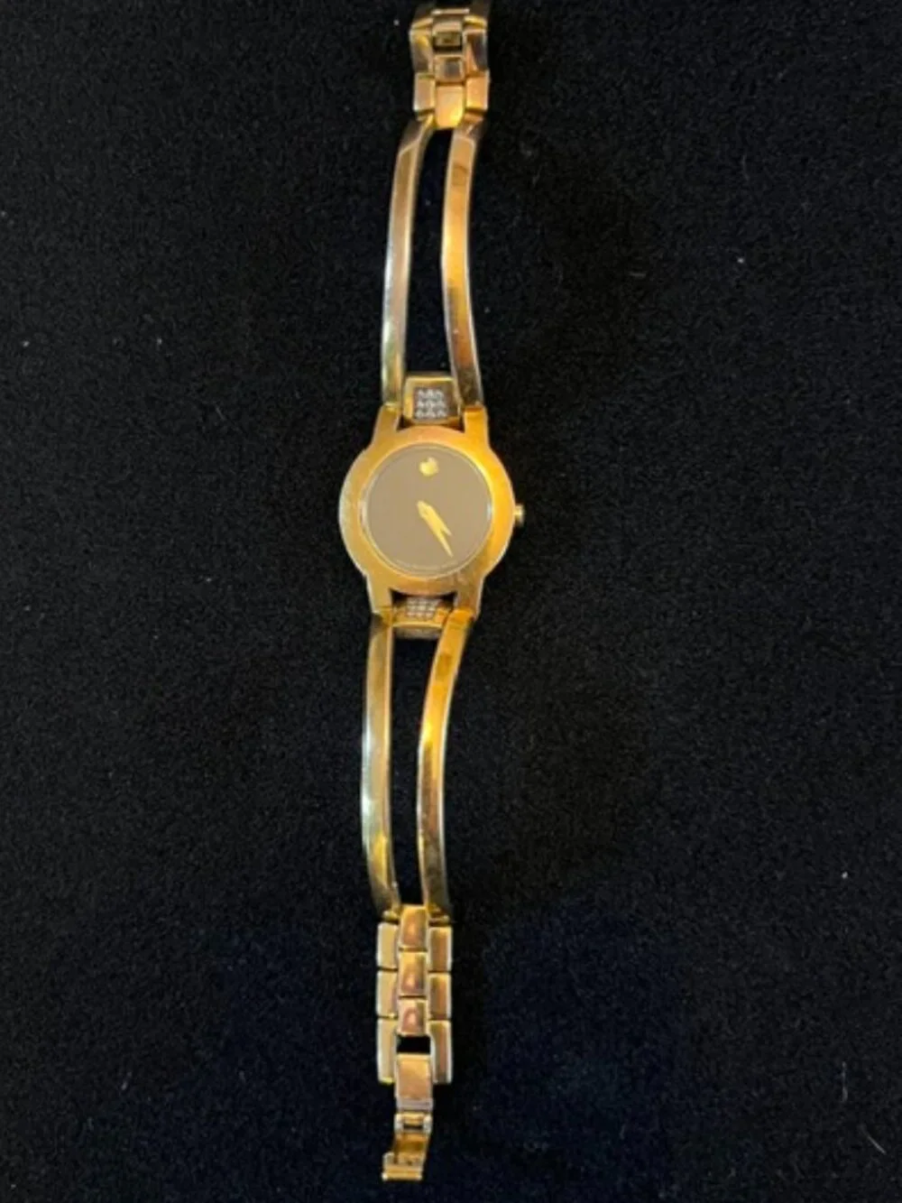 MOVADO | Amorosa Black Museum Dial Diamond Accents-NEW Battery